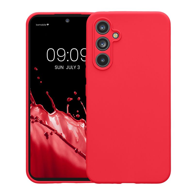 Laptop, Telefoane si Tablete - Telefoane mobile si accesorii - Accesorii Telefoane - Huse telefoane - Husa Kwmobile pentru Samsung Galaxy A54 5G, anti-alunecare, protectie la zgarieturi, silicon, roz neon - Infinity.ro