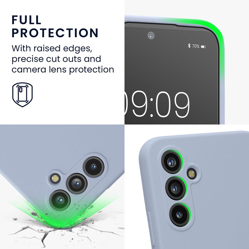 Laptop, Telefoane si Tablete - Telefoane mobile si accesorii - Accesorii Telefoane - Huse telefoane - Husa Kwmobile pentru Samsung Galaxy A54 5G, anti-alunecare, silicon, albastru deschis - Infinity.ro