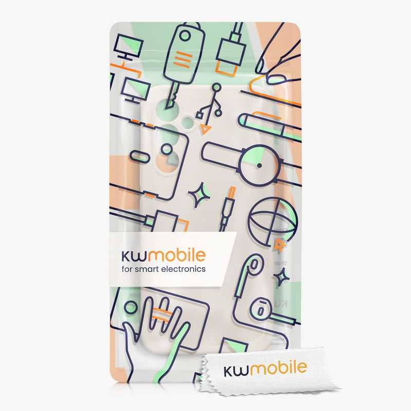 Laptop, Telefoane si Tablete - Telefoane mobile si accesorii - Accesorii Telefoane - Huse telefoane - Husa Kwmobile pentru Samsung Galaxy A54 5G, anti-alunecare, silicon, crem - Infinity.ro