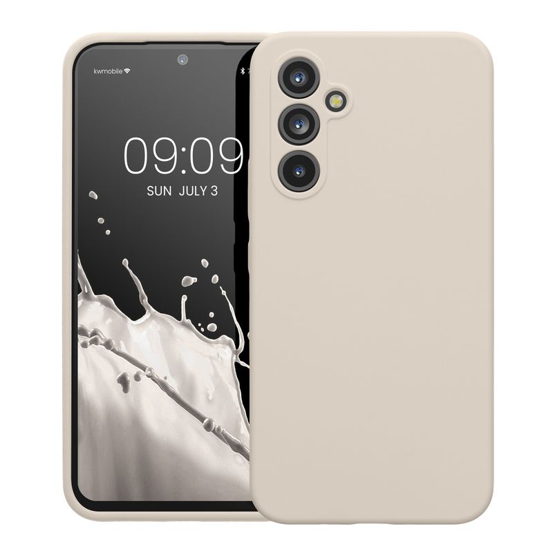 Laptop, Telefoane si Tablete - Telefoane mobile si accesorii - Accesorii Telefoane - Huse telefoane - Husa Kwmobile pentru Samsung Galaxy A54 5G, anti-alunecare, silicon, crem - Infinity.ro