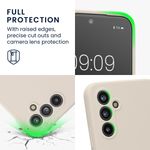 Laptop, Telefoane si Tablete - Telefoane mobile si accesorii - Accesorii Telefoane - Huse telefoane - Husa Kwmobile pentru Samsung Galaxy A54 5G, anti-alunecare, silicon, crem - Infinity.ro