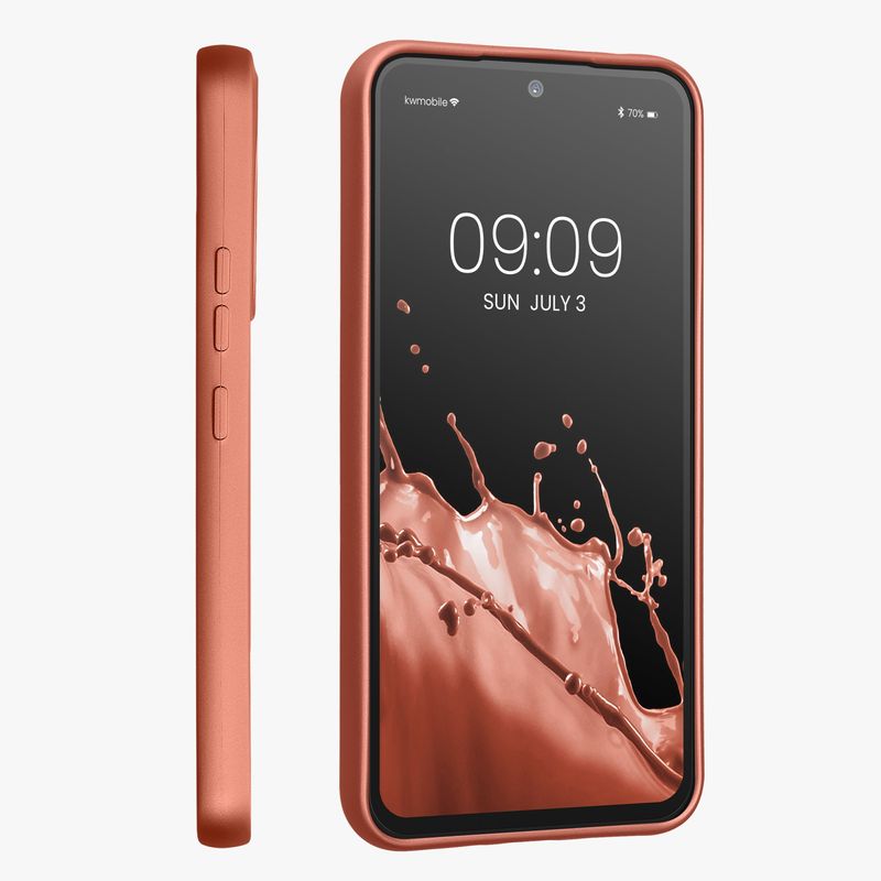 Laptop, Telefoane si Tablete - Telefoane mobile si accesorii - Accesorii Telefoane - Huse telefoane - Husa Kwmobile pentru Samsung Galaxy A54 5G, anti-alunecare, silicon, bronz - Infinity.ro