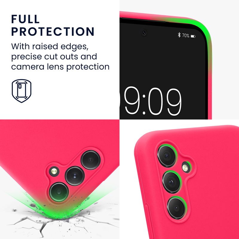 Laptop, Telefoane si Tablete - Telefoane mobile si accesorii - Accesorii Telefoane - Huse telefoane - Husa Kwmobile pentru Samsung Galaxy A54 5G, anti-alunecare, silicon, roz - Infinity.ro