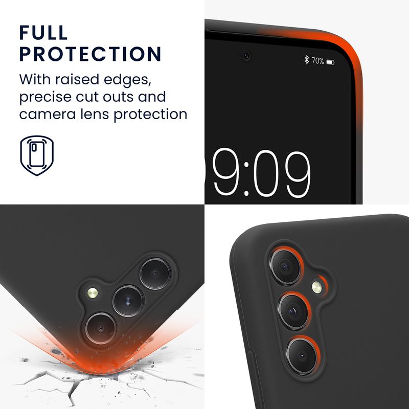 Laptop, Telefoane si Tablete - Telefoane mobile si accesorii - Accesorii Telefoane - Huse telefoane - Husa Kwmobile pentru Samsung Galaxy A54 5G, anti-alunecare, silicon, gri inchis - Infinity.ro