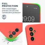 Laptop, Telefoane si Tablete - Telefoane mobile si accesorii - Accesorii Telefoane - Huse telefoane - Husa Kwmobile pentru Samsung Galaxy A54 5G, anti-alunecare, silicon, coral neon - Infinity.ro