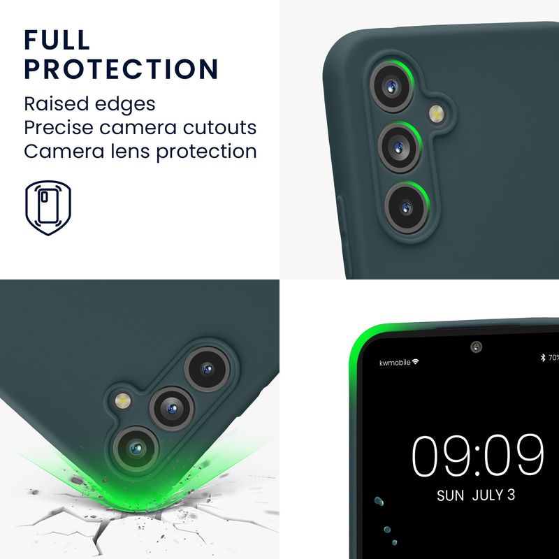 Laptop, Telefoane si Tablete - Telefoane mobile si accesorii - Accesorii Telefoane - Huse telefoane - Husa Kwmobile pentru Samsung Galaxy A54 5G, anti-alunecare, silicon, ardezie inchisa - Infinity.ro