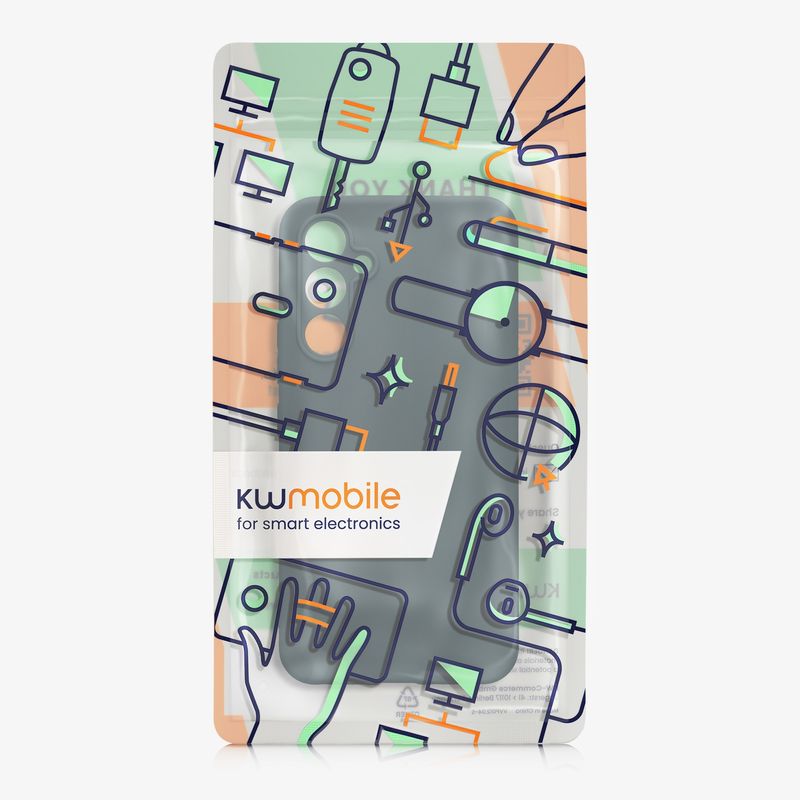 Laptop, Telefoane si Tablete - Telefoane mobile si accesorii - Accesorii Telefoane - Huse telefoane - Husa Kwmobile pentru Samsung Galaxy A54 5G, anti-alunecare, silicon, ardezie inchisa - Infinity.ro