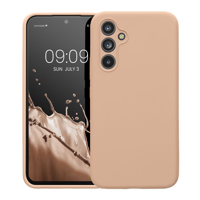 Laptop, Telefoane si Tablete - Telefoane mobile si accesorii - Accesorii Telefoane - Huse telefoane - Husa Kwmobile pentru Samsung Galaxy A54 5G, anti-alunecare, silicon, portocaliu piersica - Infinity.ro