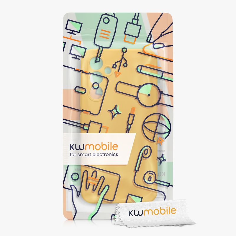 Laptop, Telefoane si Tablete - Telefoane mobile si accesorii - Accesorii Telefoane - Huse telefoane - Husa Kwmobile pentru Samsung Galaxy A54 5G, anti-alunecare, silicon, galben miere - Infinity.ro