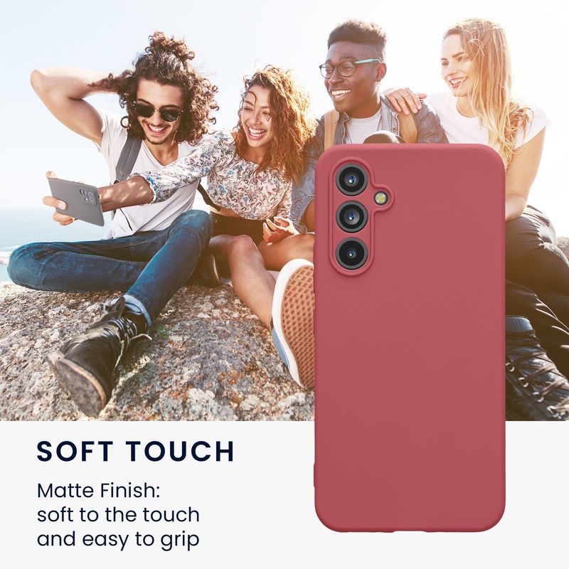 Laptop, Telefoane si Tablete - Telefoane mobile si accesorii - Accesorii Telefoane - Huse telefoane - Husa Kwmobile pentru Samsung Galaxy A54 5G, anti-alunecare, silicon, roz inchis - Infinity.ro