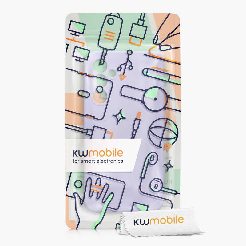 Laptop, Telefoane si Tablete - Telefoane mobile si accesorii - Accesorii Telefoane - Huse telefoane - Husa Kwmobile pentru Samsung Galaxy A54 5G, anti-alunecare, silicon, lavanda - Infinity.ro