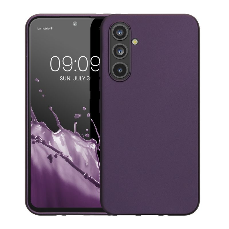 Laptop, Telefoane si Tablete - Telefoane mobile si accesorii - Accesorii Telefoane - Huse telefoane - Husa Kwmobile pentru Samsung Galaxy A54 5G, anti-alunecare, silicon, mov - Infinity.ro