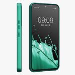 Laptop, Telefoane si Tablete - Telefoane mobile si accesorii - Accesorii Telefoane - Huse telefoane - Husa Kwmobile pentru Samsung Galaxy A54 5G, anti-alunecare, silicon, verde inchis metalizat - Infinity.ro