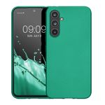 Laptop, Telefoane si Tablete - Telefoane mobile si accesorii - Accesorii Telefoane - Huse telefoane - Husa Kwmobile pentru Samsung Galaxy A54 5G, anti-alunecare, silicon, verde inchis metalizat - Infinity.ro