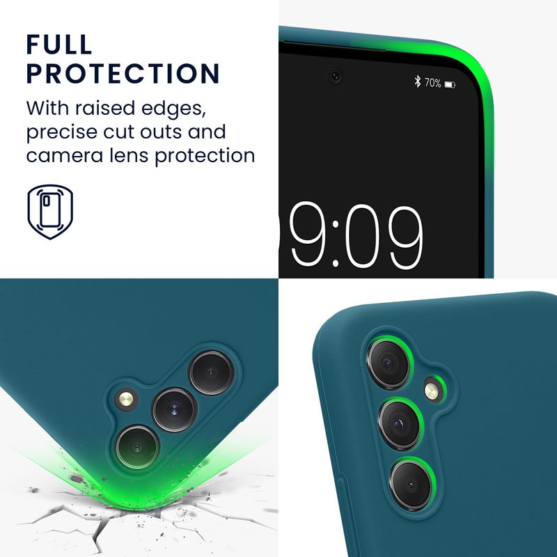 Laptop, Telefoane si Tablete - Telefoane mobile si accesorii - Accesorii Telefoane - Huse telefoane - Husa Kwmobile pentru Samsung Galaxy A54 5G, anti-amprenta, silicon, albastru - Infinity.ro