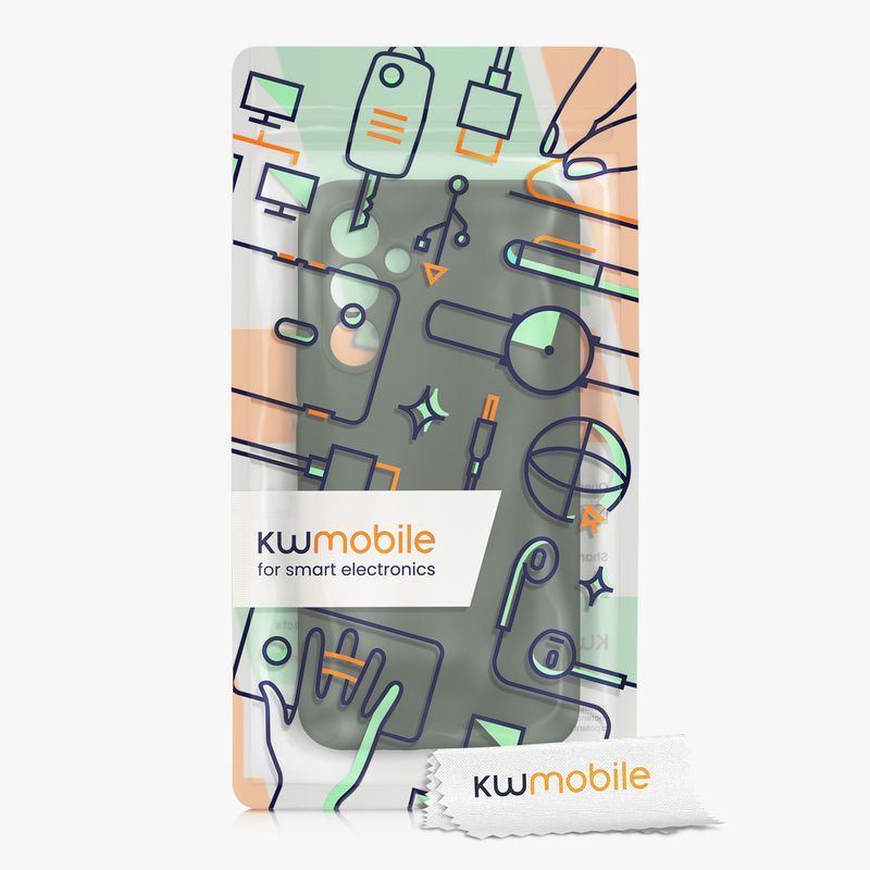 Laptop, Telefoane si Tablete - Telefoane mobile si accesorii - Accesorii Telefoane - Huse telefoane - Husa Kwmobile pentru Samsung Galaxy A54 5G, anti-alunecare, silicon, verde inchis mat - Infinity.ro