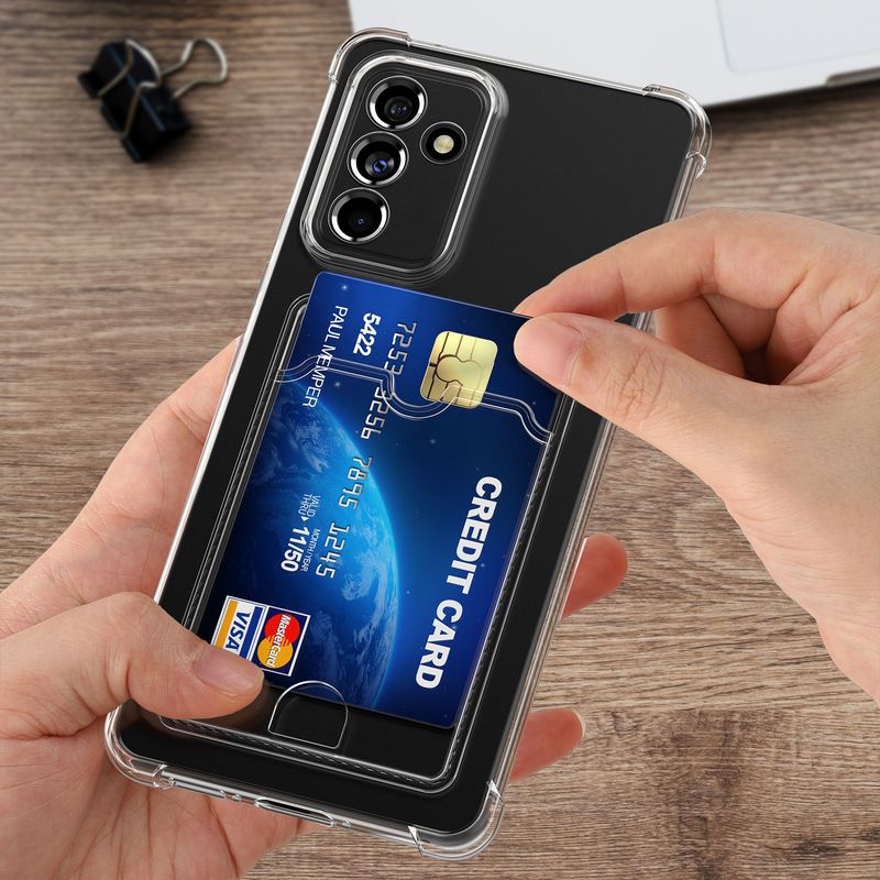 Laptop, Telefoane si Tablete - Telefoane mobile si accesorii - Accesorii Telefoane - Huse telefoane - Husa Kwmobile pentru Samsung Galaxy A54 5G, buzunar card, TPU, transparent - Infinity.ro