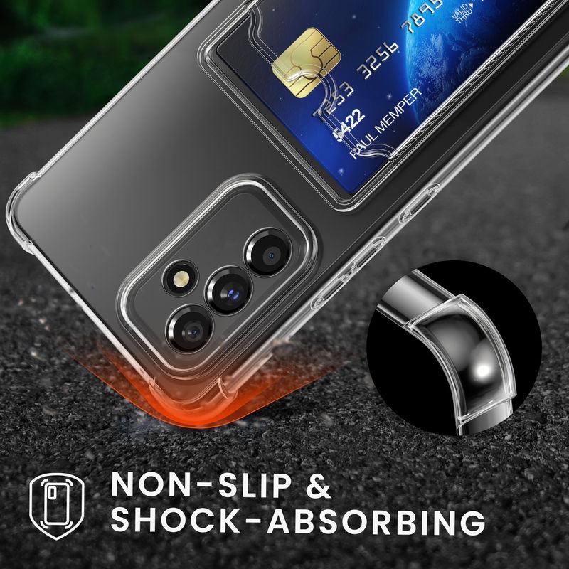 Laptop, Telefoane si Tablete - Telefoane mobile si accesorii - Accesorii Telefoane - Huse telefoane - Husa Kwmobile pentru Samsung Galaxy A54 5G, buzunar card, TPU, transparent - Infinity.ro