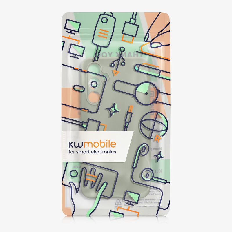 Laptop, Telefoane si Tablete - Telefoane mobile si accesorii - Accesorii Telefoane - Huse telefoane - Husa Kwmobile pentru Samsung Galaxy A54 5G, anti-alunecare, silicon, verde, gri - Infinity.ro