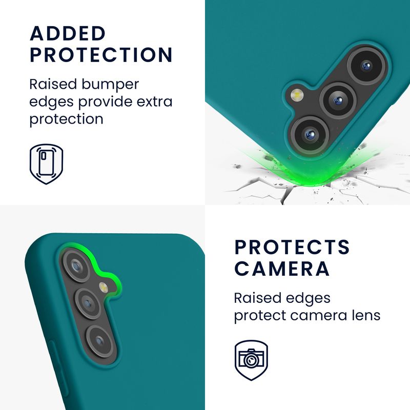 Laptop, Telefoane si Tablete - Telefoane mobile si accesorii - Accesorii Telefoane - Huse telefoane - Husa Kwmobile pentru Samsung Galaxy A54 5G, incarcare wireless, TPU, turcoaz - Infinity.ro