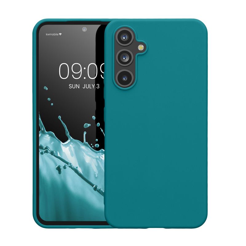 Laptop, Telefoane si Tablete - Telefoane mobile si accesorii - Accesorii Telefoane - Huse telefoane - Husa Kwmobile pentru Samsung Galaxy A54 5G, incarcare wireless, TPU, turcoaz - Infinity.ro