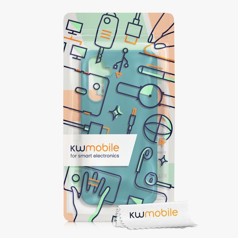 Laptop, Telefoane si Tablete - Telefoane mobile si accesorii - Accesorii Telefoane - Huse telefoane - Husa Kwmobile pentru Samsung Galaxy A54 5G, incarcare wireless, TPU, turcoaz - Infinity.ro