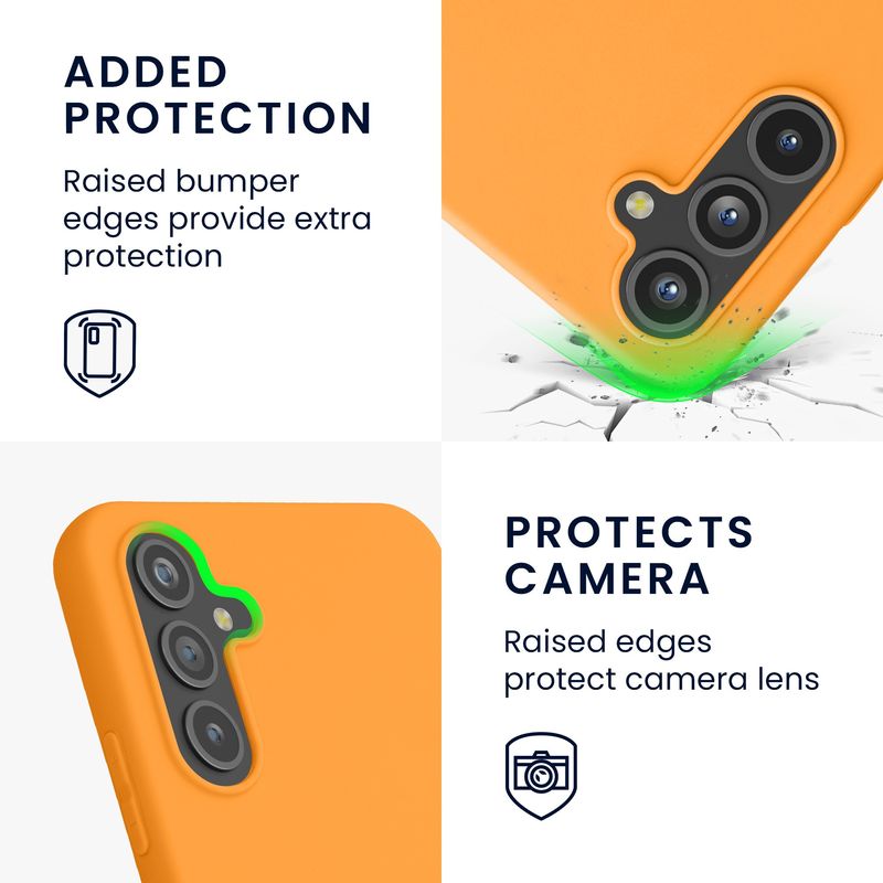 Laptop, Telefoane si Tablete - Telefoane mobile si accesorii - Accesorii Telefoane - Huse telefoane - Husa Kwmobile pentru Samsung Galaxy A54 5G, incarcare wireless, TPU, portocaliu - Infinity.ro