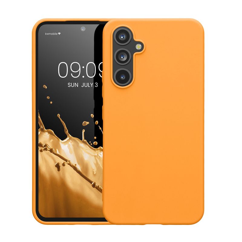 Laptop, Telefoane si Tablete - Telefoane mobile si accesorii - Accesorii Telefoane - Huse telefoane - Husa Kwmobile pentru Samsung Galaxy A54 5G, incarcare wireless, TPU, portocaliu - Infinity.ro