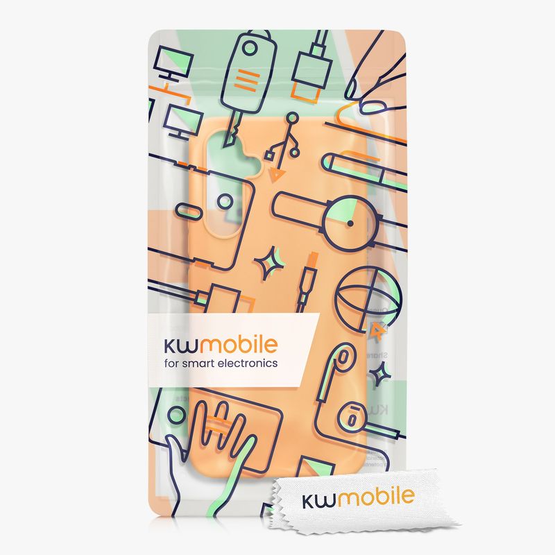 Laptop, Telefoane si Tablete - Telefoane mobile si accesorii - Accesorii Telefoane - Huse telefoane - Husa Kwmobile pentru Samsung Galaxy A54 5G, incarcare wireless, TPU, portocaliu - Infinity.ro