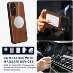 Laptop, Telefoane si Tablete - Telefoane mobile si accesorii - Accesorii Telefoane - Huse telefoane - Husa Kwmobile pentru Samsung Galaxy A54 5G, compatibilitate MagSafe, lemn, TPU, maro - Infinity.ro