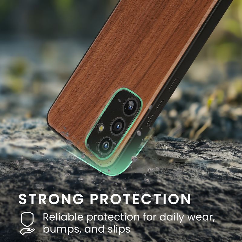 Laptop, Telefoane si Tablete - Telefoane mobile si accesorii - Accesorii Telefoane - Huse telefoane - Husa Kwmobile pentru Samsung Galaxy A54 5G, compatibilitate MagSafe, lemn, TPU, maro - Infinity.ro