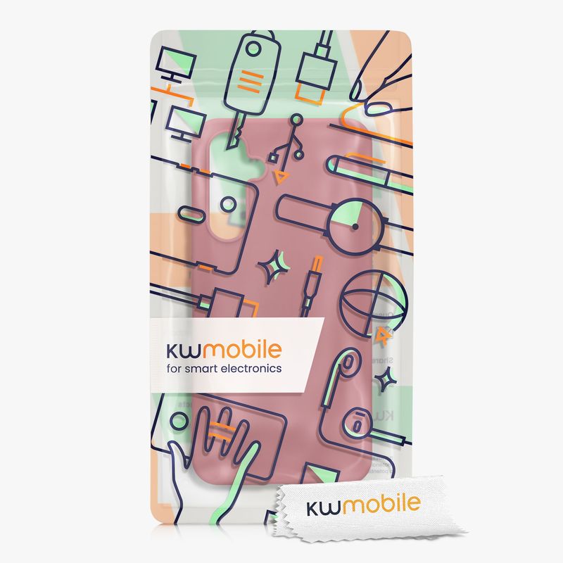 Laptop, Telefoane si Tablete - Telefoane mobile si accesorii - Accesorii Telefoane - Huse telefoane - Husa Kwmobile pentru Samsung Galaxy A54 5G, incarcare wireless, anti-alunecare, silicon, roz - Infinity.ro
