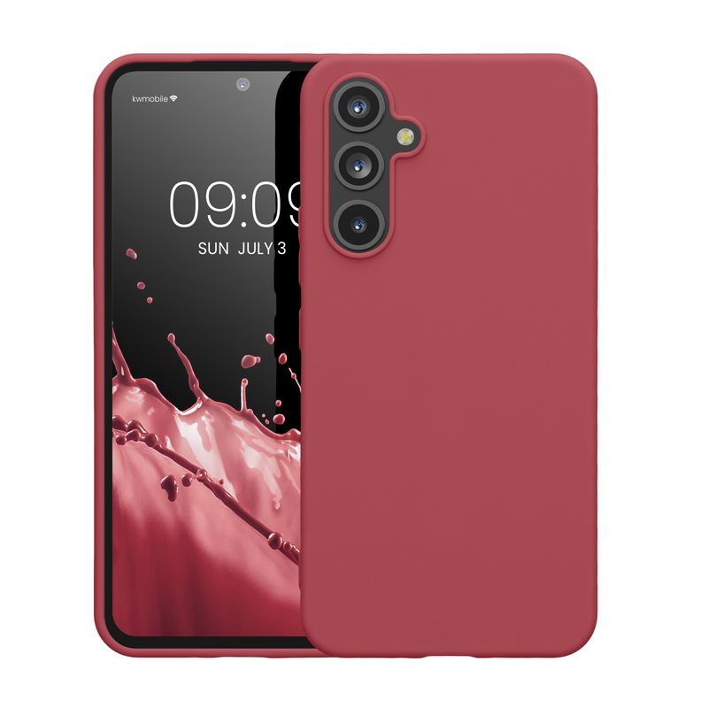 Laptop, Telefoane si Tablete - Telefoane mobile si accesorii - Accesorii Telefoane - Huse telefoane - Husa Kwmobile pentru Samsung Galaxy A54 5G, incarcare wireless, anti-alunecare, silicon, roz - Infinity.ro