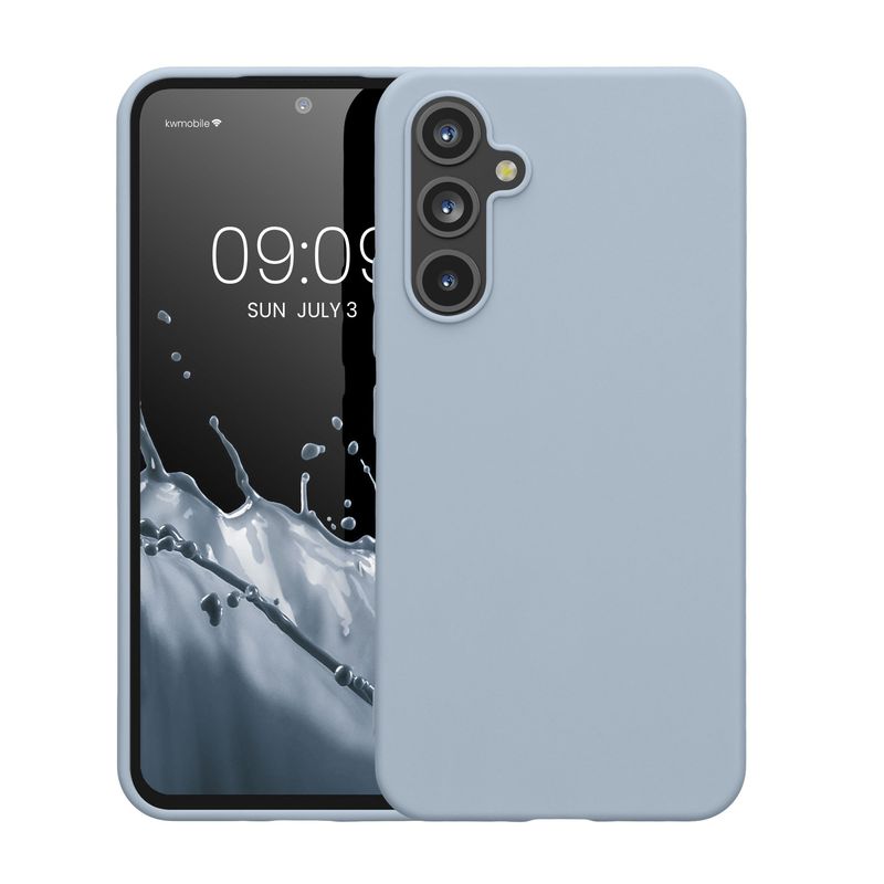 Laptop, Telefoane si Tablete - Telefoane mobile si accesorii - Accesorii Telefoane - Huse telefoane - Husa Kwmobile pentru Samsung Galaxy A54 5G, incarcare wireless, silicon, albastru deschis - Infinity.ro