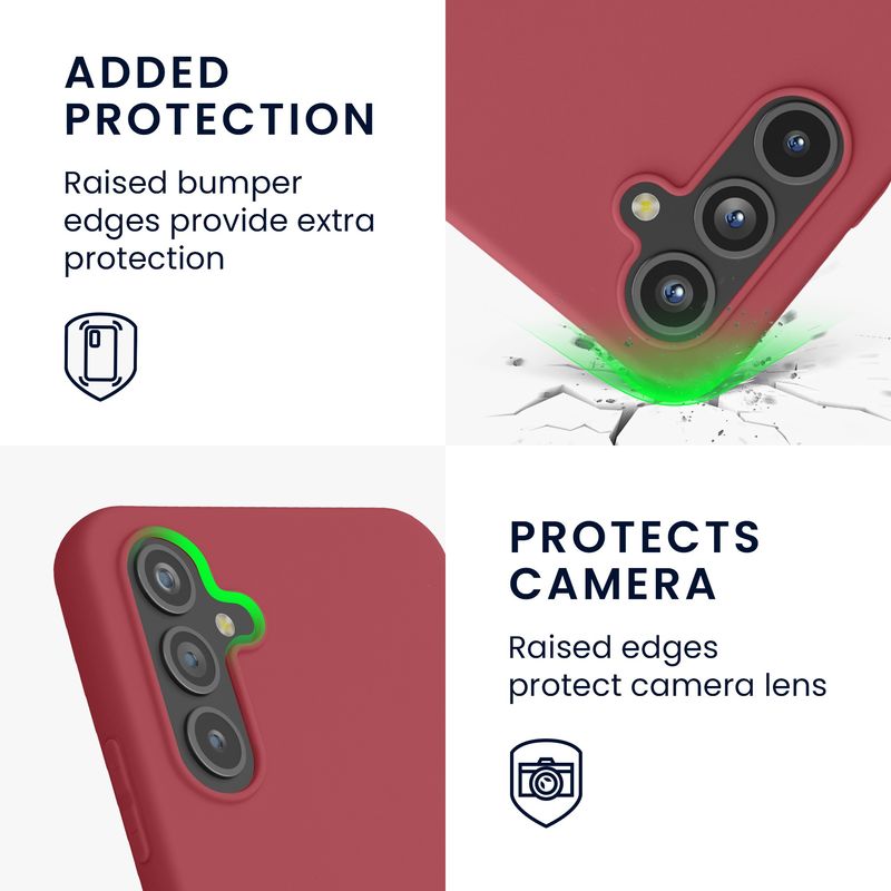 Laptop, Telefoane si Tablete - Telefoane mobile si accesorii - Accesorii Telefoane - Huse telefoane - Husa Kwmobile pentru Samsung Galaxy A54 5G, incarcare wireless, anti-alunecare, silicon, roz - Infinity.ro