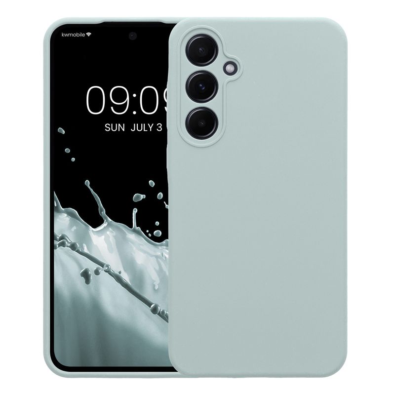 Laptop, Telefoane si Tablete - Telefoane mobile si accesorii - Accesorii Telefoane - Huse telefoane - Husa Kwmobile pentru Samsung Galaxy A55 5G, anti-alunecare, silicon, menta - Infinity.ro