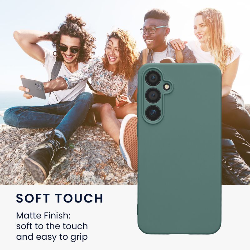 Laptop, Telefoane si Tablete - Telefoane mobile si accesorii - Accesorii Telefoane - Huse telefoane - Husa Kwmobile pentru Samsung Galaxy A55 5G, anti-alunecare, silicon, albastru verzui - Infinity.ro