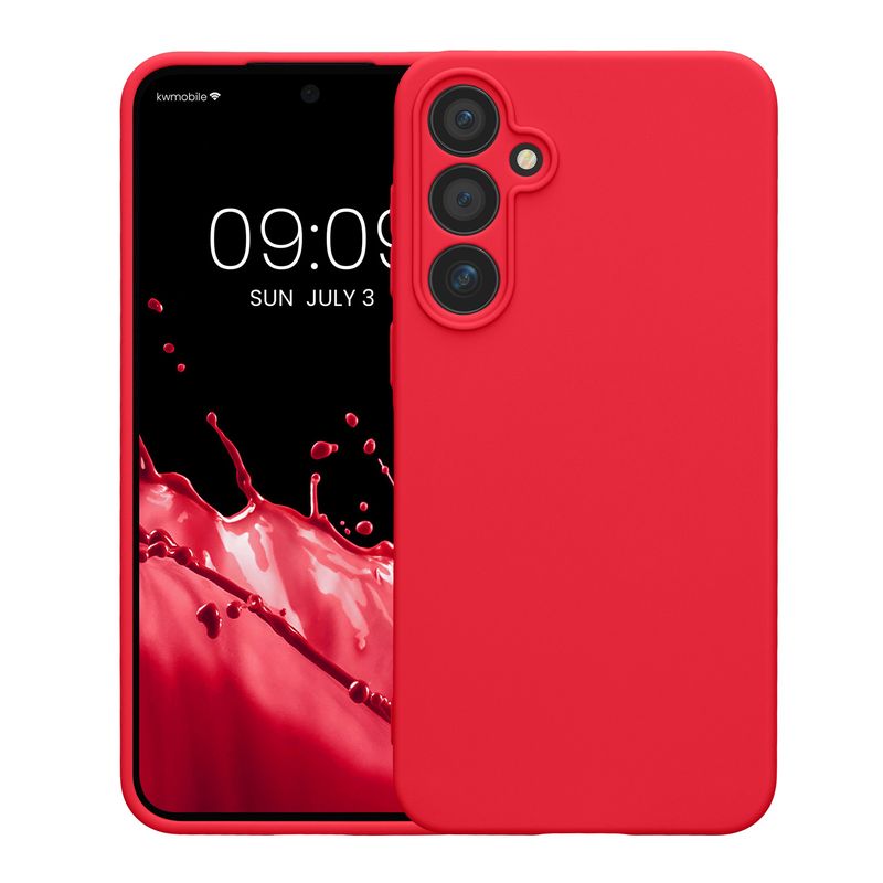 Laptop, Telefoane si Tablete - Telefoane mobile si accesorii - Accesorii Telefoane - Huse telefoane - Husa Kwmobile pentru Samsung Galaxy A55 5G, anti-alunecare, protectie la zgarieturi, silicon, roz - Infinity.ro