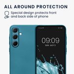 Laptop, Telefoane si Tablete - Telefoane mobile si accesorii - Accesorii Telefoane - Huse telefoane - Husa Kwmobile pentru Samsung Galaxy A55 5G, anti-alunecare, protectie la zgarieturi, silicon, albastru - Infinity.ro