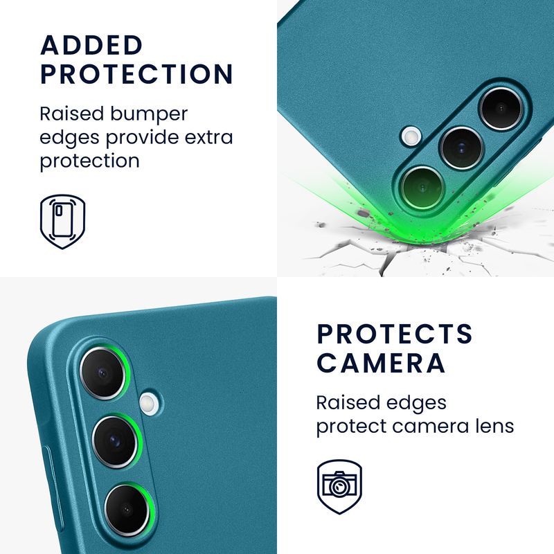Laptop, Telefoane si Tablete - Telefoane mobile si accesorii - Accesorii Telefoane - Huse telefoane - Husa Kwmobile pentru Samsung Galaxy A55 5G, anti-alunecare, protectie la zgarieturi, silicon, albastru - Infinity.ro