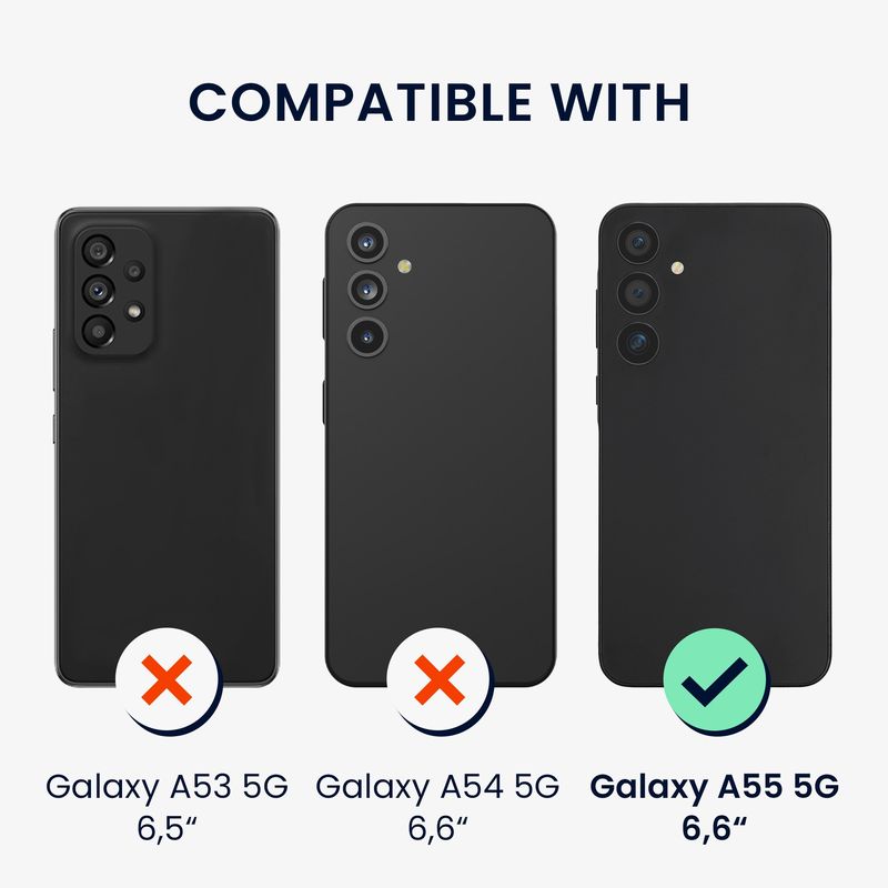 Laptop, Telefoane si Tablete - Telefoane mobile si accesorii - Accesorii Telefoane - Huse telefoane - Husa Kwmobile pentru Samsung Galaxy A55 5G, anti-alunecare, protectie la zgarieturi, silicon, albastru - Infinity.ro