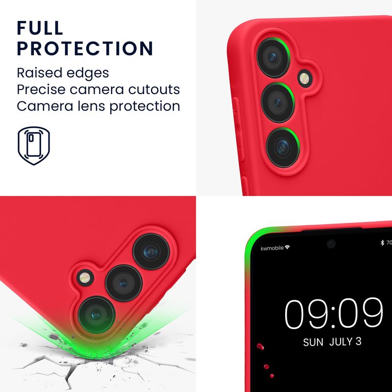 Laptop, Telefoane si Tablete - Telefoane mobile si accesorii - Accesorii Telefoane - Huse telefoane - Husa Kwmobile pentru Samsung Galaxy A55 5G, anti-alunecare, protectie la zgarieturi, silicon, roz - Infinity.ro