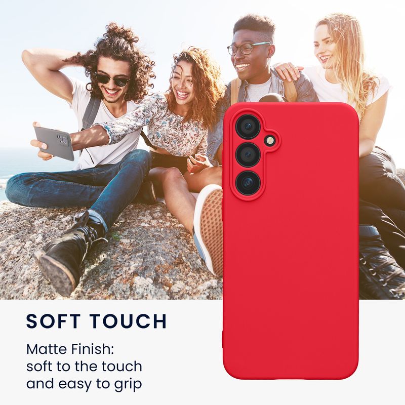 Laptop, Telefoane si Tablete - Telefoane mobile si accesorii - Accesorii Telefoane - Huse telefoane - Husa Kwmobile pentru Samsung Galaxy A55 5G, anti-alunecare, protectie la zgarieturi, silicon, roz - Infinity.ro