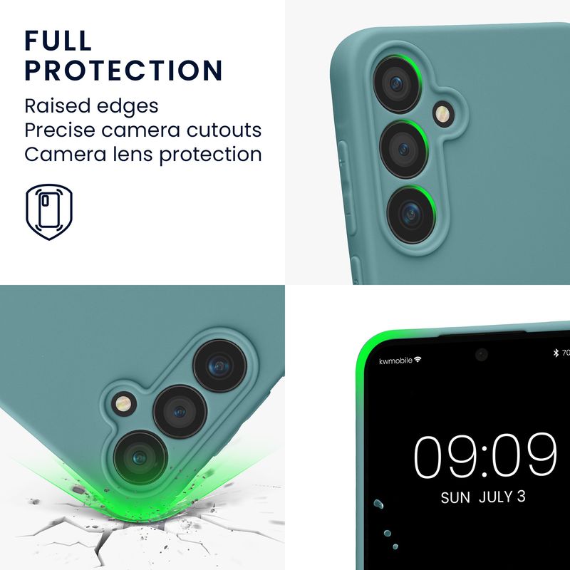 Laptop, Telefoane si Tablete - Telefoane mobile si accesorii - Accesorii Telefoane - Huse telefoane - Husa Kwmobile pentru Samsung Galaxy A55 5G, anti-alunecare, silicon, noapte arctica - Infinity.ro