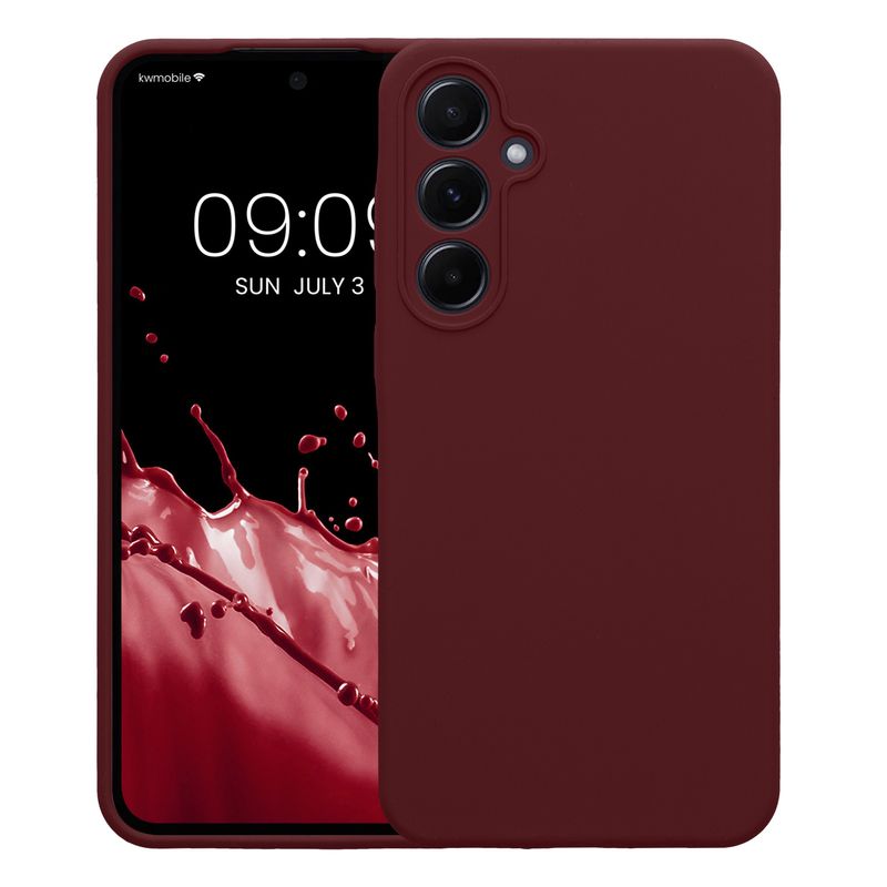 Laptop, Telefoane si Tablete - Telefoane mobile si accesorii - Accesorii Telefoane - Huse telefoane - Husa Kwmobile pentru Samsung Galaxy A55 5G, anti-alunecare, silicon, mov - Infinity.ro