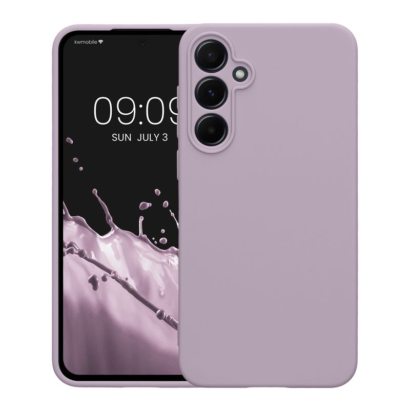 Laptop, Telefoane si Tablete - Telefoane mobile si accesorii - Accesorii Telefoane - Huse telefoane - Husa Kwmobile pentru Samsung Galaxy A55 5G, anti-alunecare, silicon, lavanda - Infinity.ro