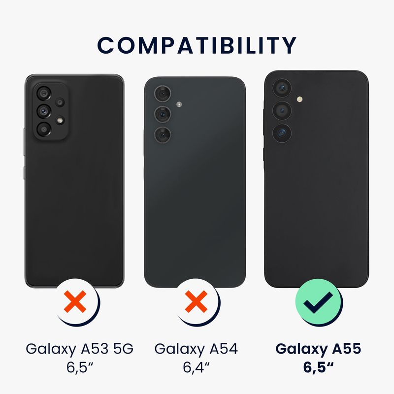 Laptop, Telefoane si Tablete - Telefoane mobile si accesorii - Accesorii Telefoane - Huse telefoane - Husa Kwmobile pentru Samsung Galaxy A55 5G, anti-alunecare, silicon, mov - Infinity.ro