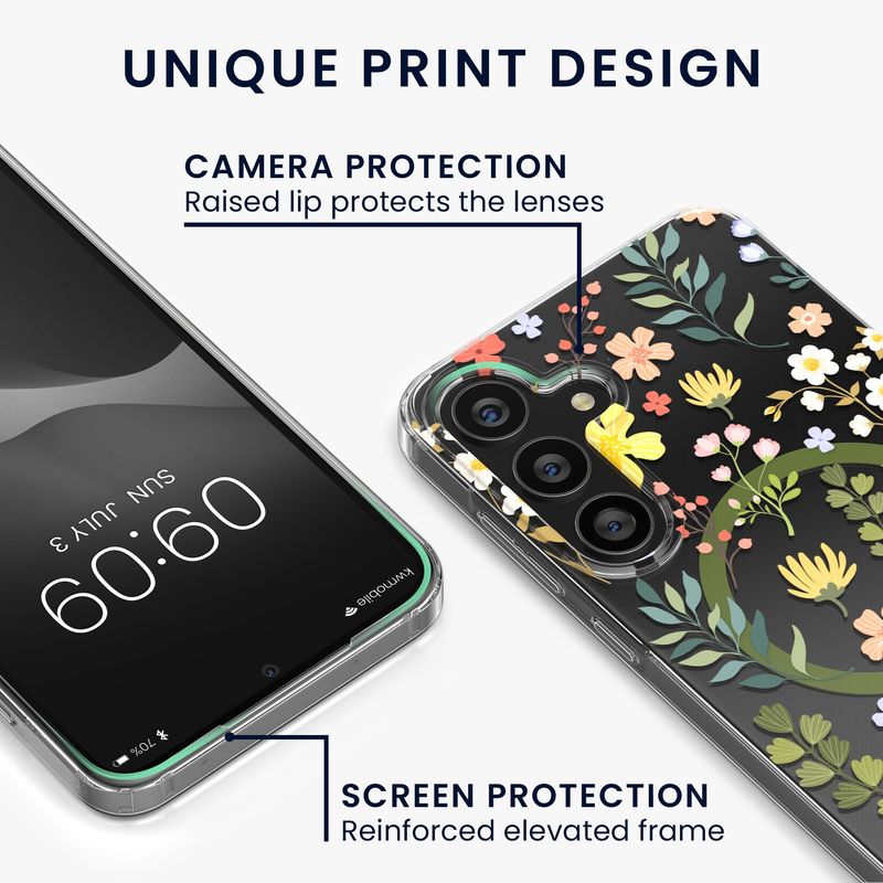 Laptop, Telefoane si Tablete - Telefoane mobile si accesorii - Accesorii Telefoane - Huse telefoane - Husa Kwmobile pentru Samsung Galaxy A55 5G, compatibilitate MagSafe, acril, TPU, transparent - Infinity.ro