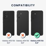Laptop, Telefoane si Tablete - Telefoane mobile si accesorii - Accesorii Telefoane - Huse telefoane - Husa Kwmobile pentru Samsung Galaxy A55 5G, anti-alunecare, silicon, verde, gri - Infinity.ro
