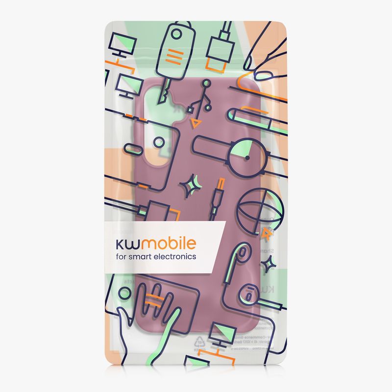 Laptop, Telefoane si Tablete - Telefoane mobile si accesorii - Accesorii Telefoane - Huse telefoane - Husa Kwmobile pentru Samsung Galaxy A55 5G, incarcare wireless, silicon, mov magenta - Infinity.ro